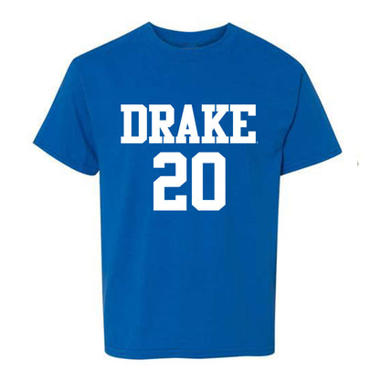Drake - NCAA Women's Volleyball : Kara Peter - Royal Replica Youth T-Shirt