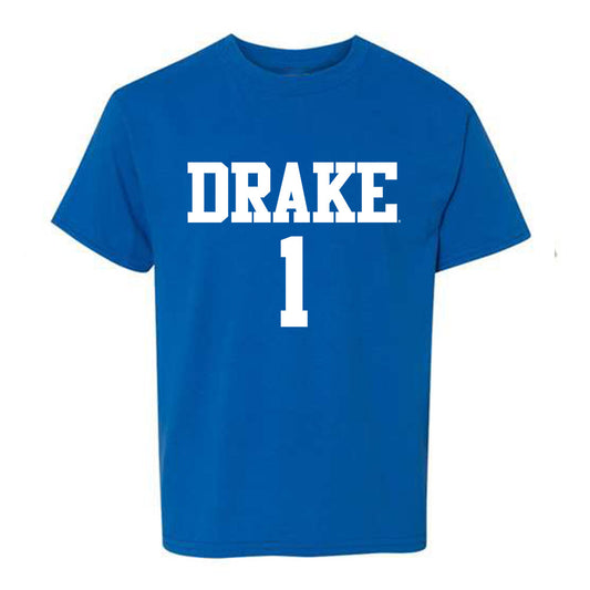 Drake - NCAA Women's Volleyball : Addison Beagle - Royal Replica Youth T-Shirt