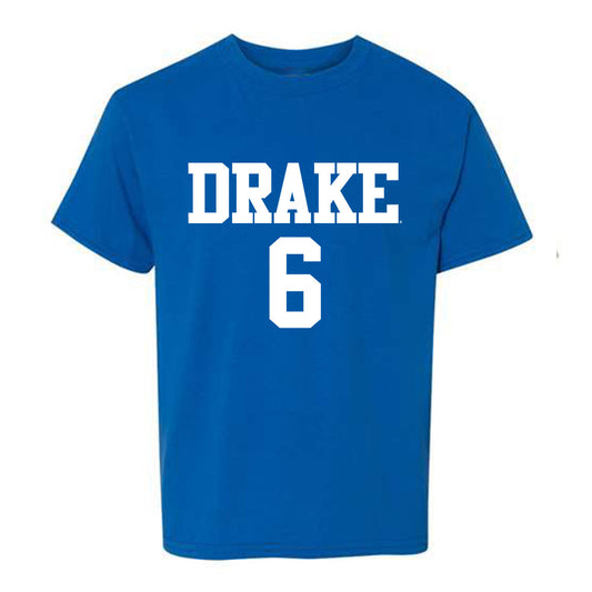 Drake - NCAA Women's Volleyball : Claudia Aschenbrenner - Royal Replica Youth T-Shirt