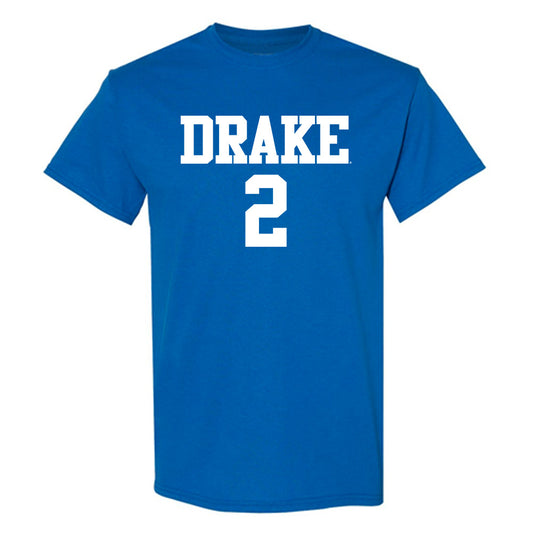 Drake - NCAA Women's Volleyball : Gabrielle Schroeder - Royal Replica Short Sleeve T-Shirt