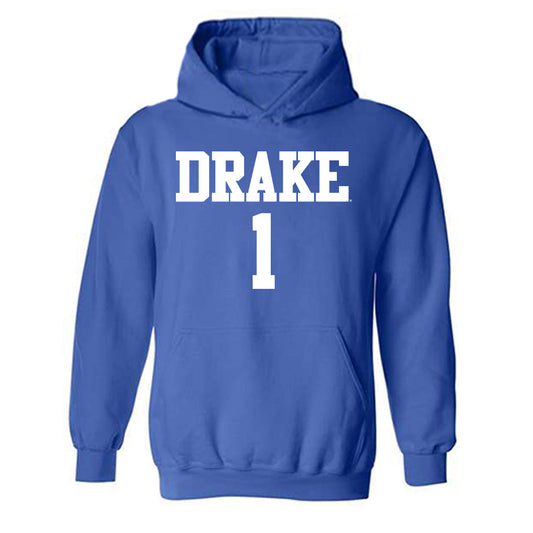 Drake - NCAA Women's Volleyball : Addison Beagle - Royal Replica Hooded Sweatshirt