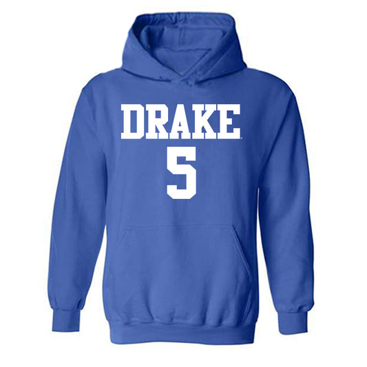 Drake - NCAA Women's Volleyball : Macy Daufeldt - Royal Replica Hooded Sweatshirt