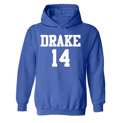 Drake - NCAA Women's Volleyball : Addie Schmierer - Royal Replica Hooded Sweatshirt