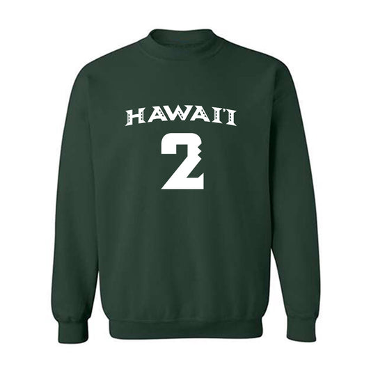 Hawaii - NCAA Women's Volleyball : Colby Lane - Green Replica Shersey Sweatshirt