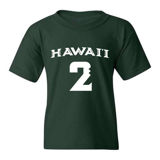 Hawaii - NCAA Women's Volleyball : Colby Lane - Green Replica Shersey Youth T-Shirt