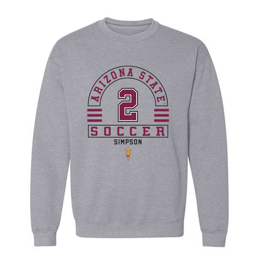 Arizona State - NCAA Women's Soccer : Emilie Simpson - Crewneck Sweatshirt Classic Fashion Shersey