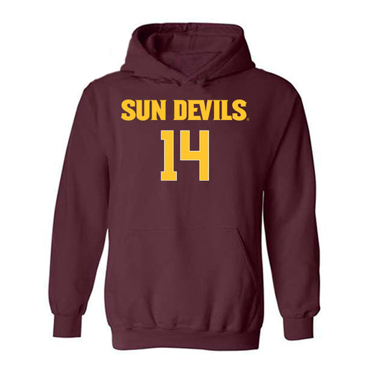 Arizona State - NCAA Women's Volleyball : Jillian Neal - Hooded Sweatshirt Replica Shersey