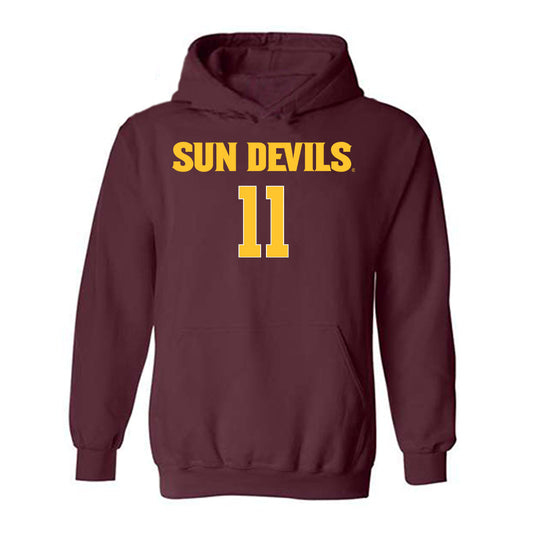 Arizona State - NCAA Women's Volleyball : Mary Shroll - Hooded Sweatshirt Replica Shersey