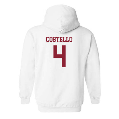 Boston College - NCAA Women's Soccer : Sarai Costello - White Replica Hooded Sweatshirt