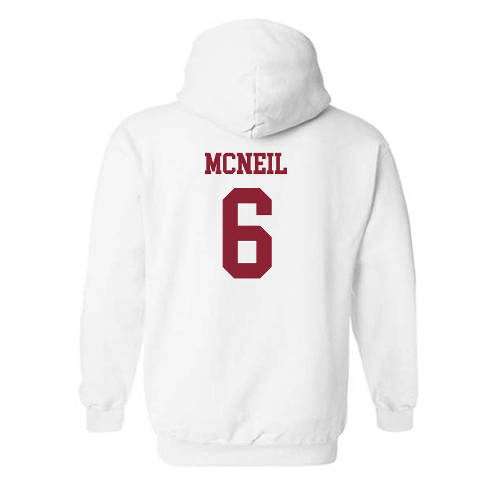Boston College - NCAA Women's Soccer : Ava McNeil - White Replica Hooded Sweatshirt
