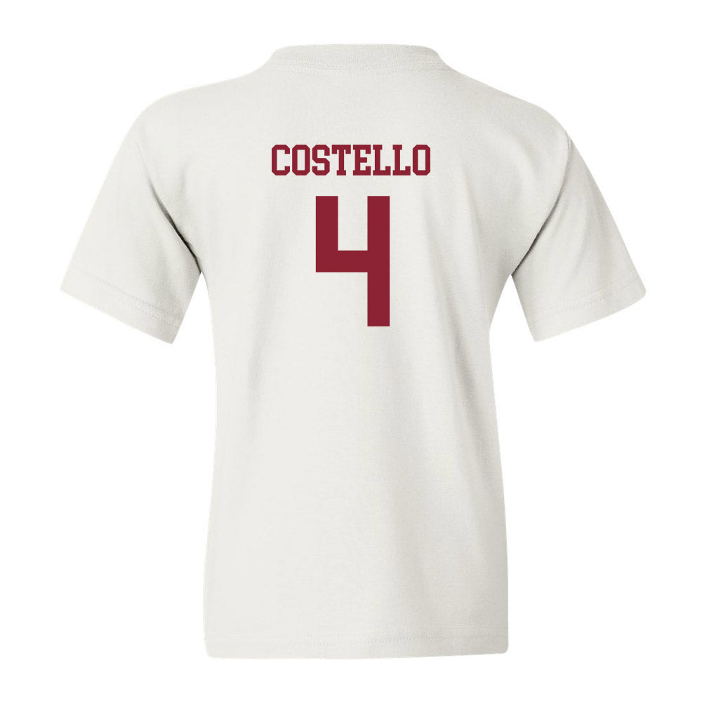 Boston College - NCAA Women's Soccer : Sarai Costello - White Replica Youth T-Shirt