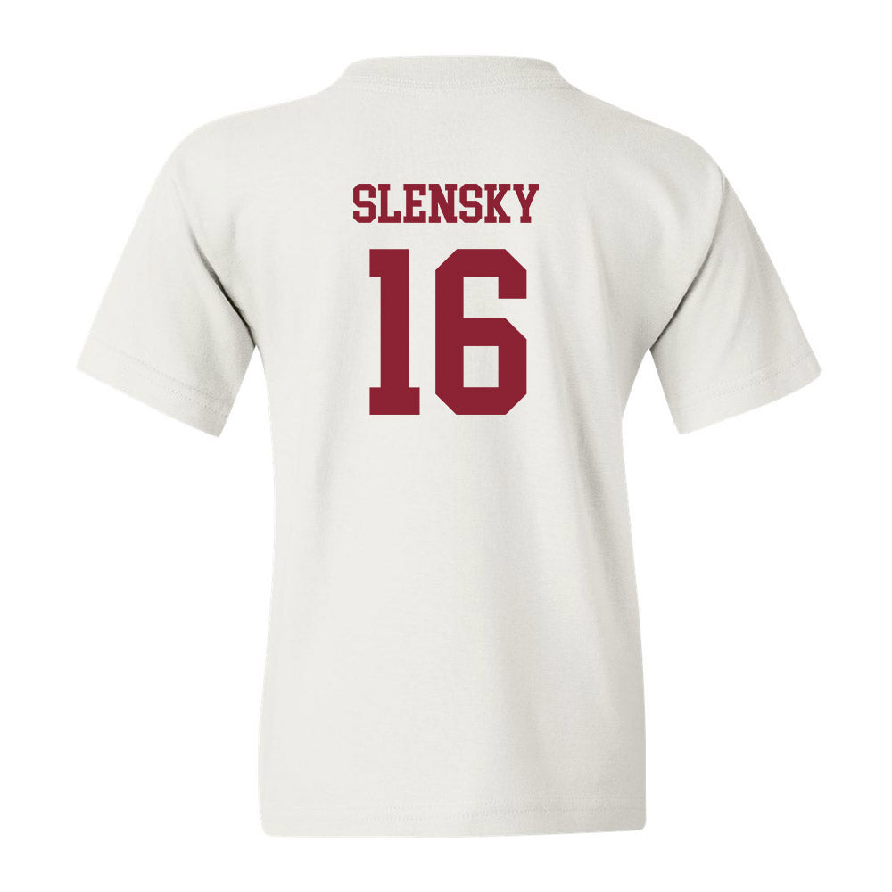 Boston College - NCAA Women's Soccer : Ellyson Slensky - White Replica Youth T-Shirt