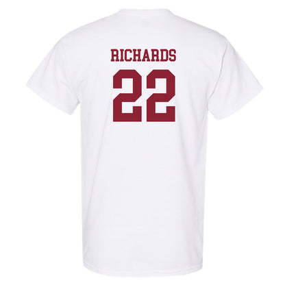 Boston College - NCAA Women's Soccer : Ella Richards - White Replica Short Sleeve T-Shirt