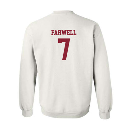 Boston College - NCAA Men's Soccer : Aidan Farwell - White Replica Sweatshirt