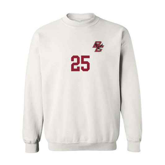 Boston College - NCAA Women's Soccer : Sophia Lowenberg - White Replica Sweatshirt