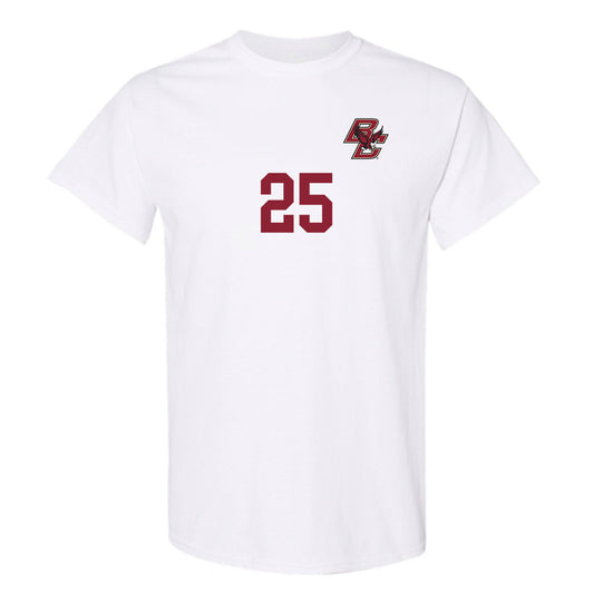 Boston College - NCAA Women's Soccer : Sophia Lowenberg - White Replica Short Sleeve T-Shirt