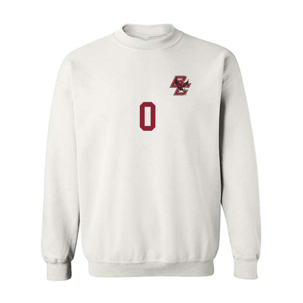 Boston College - NCAA Women's Soccer : Olivia Shippee - White Replica Sweatshirt