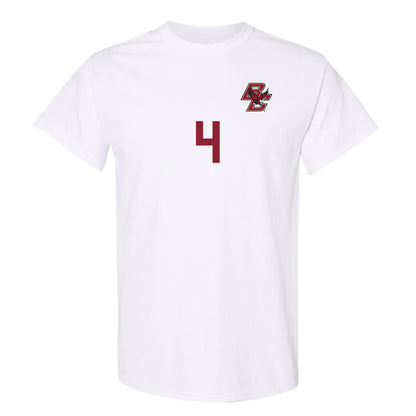 Boston College - NCAA Women's Soccer : Sarai Costello - White Replica Short Sleeve T-Shirt