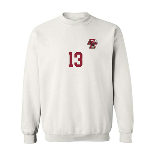 Boston College - NCAA Women's Soccer : Ava Feeley - White Replica Sweatshirt