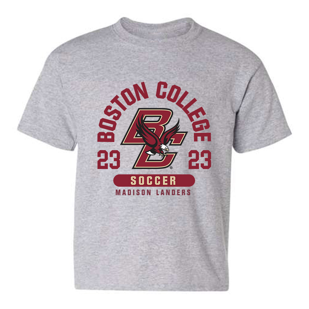 Boston College - NCAA Women's Soccer : Madison Landers - Sport Grey Classic Fashion Youth T-Shirt