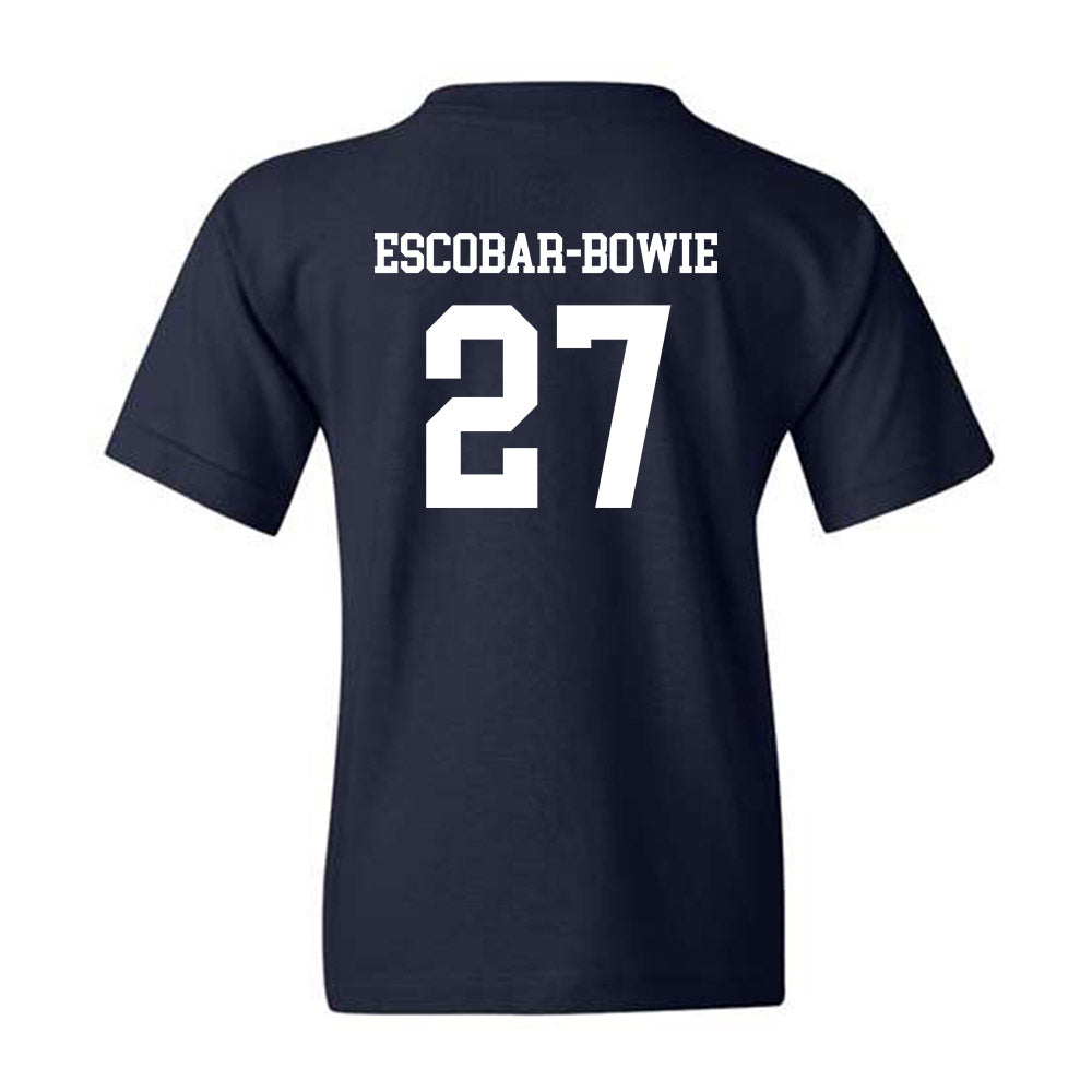 Drake - NCAA Men's Soccer : Zacarias Escobar-Bowie - Youth T-Shirt