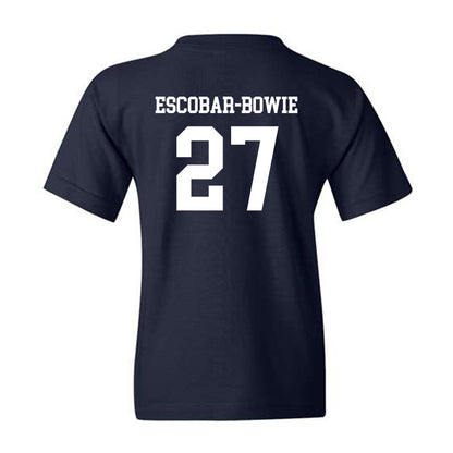 Drake - NCAA Men's Soccer : Zacarias Escobar-Bowie - Youth T-Shirt