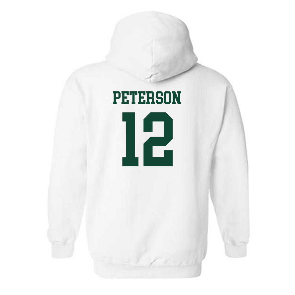 Hawaii - NCAA Women's Soccer : Krista Peterson - White Replica Shersey Hooded Sweatshirt