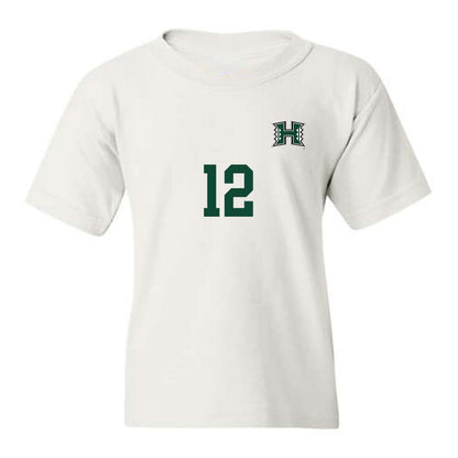 Hawaii - NCAA Women's Soccer : Krista Peterson - White Replica Shersey Youth T-Shirt