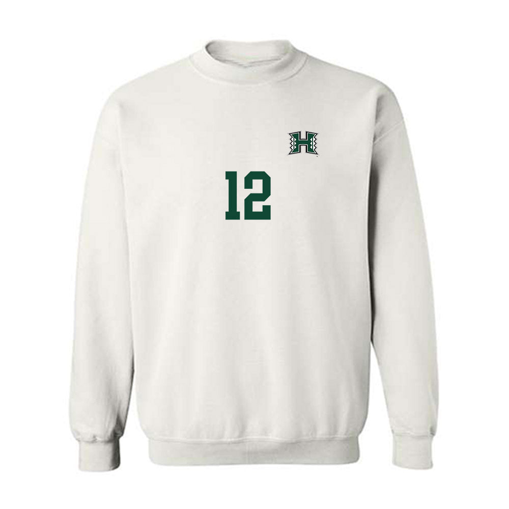 Hawaii - NCAA Women's Soccer : Krista Peterson - White Replica Shersey Sweatshirt