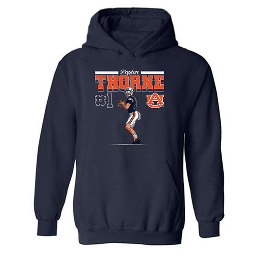 Auburn - NCAA Football : Payton Thorne - Caricature Hooded Sweatshirt