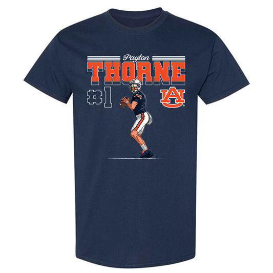 Auburn - NCAA Football : Payton Thorne - Caricature Short Sleeve T-Shirt