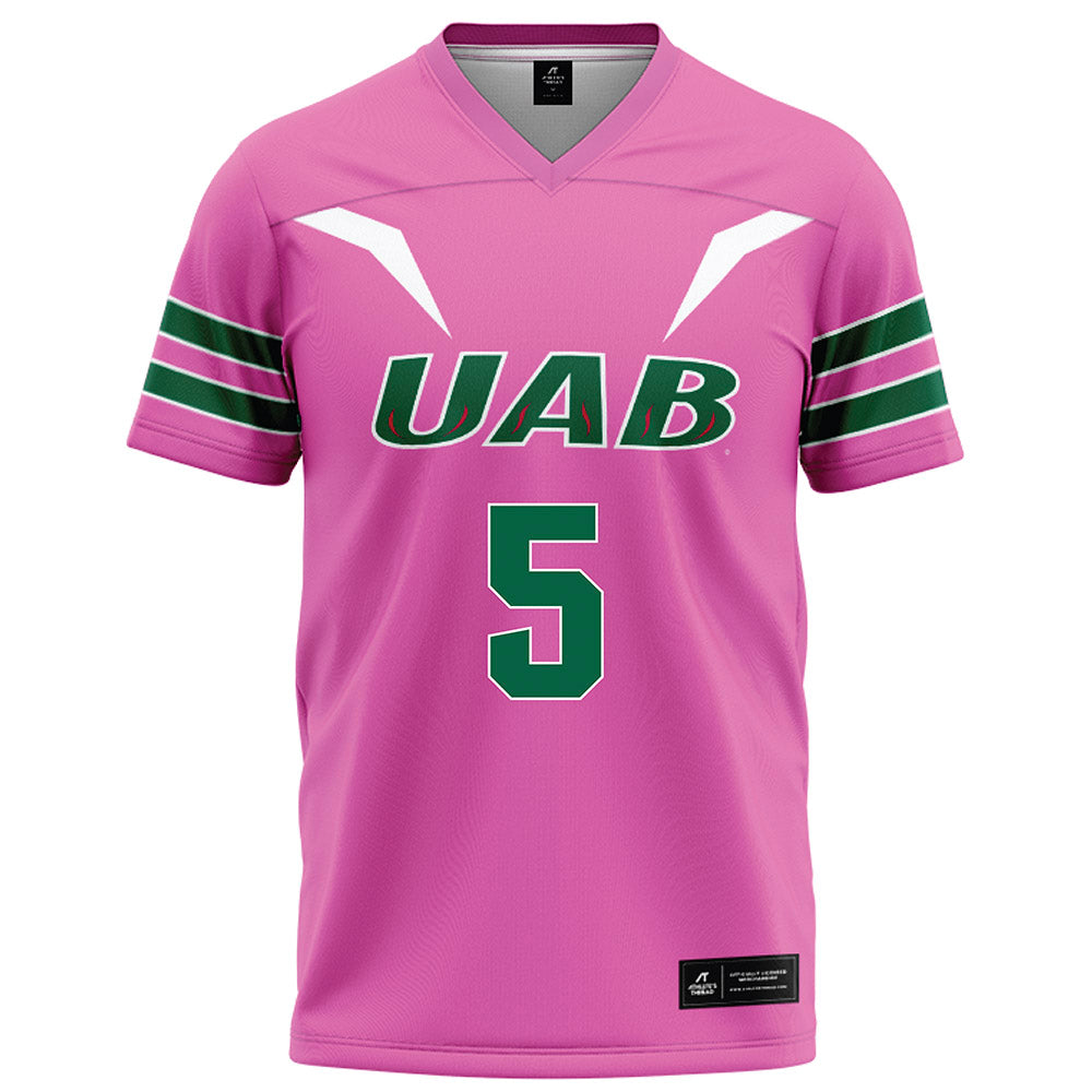 UAB - NCAA Football : Lee Witherspoon - Pink Football Jersey Football Jersey