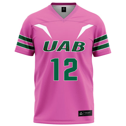 UAB - NCAA Football : Tmac Brown - Pink Football Jersey Football Jersey