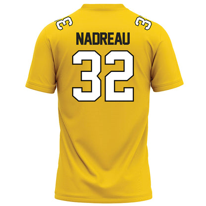 Centre College - NCAA Football : Perry Nadreau - Gold Baseball Jersey