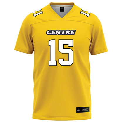 Centre College - NCAA Football : Riley Givens - Gold Football Jersey