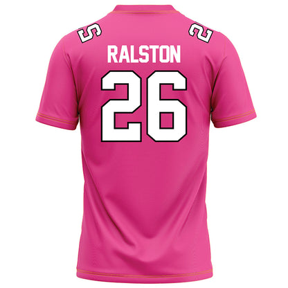 Centre College - NCAA Football : Meg Ralston - Pink Football Jersey