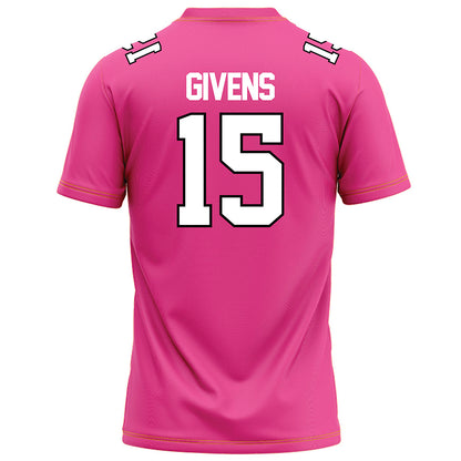 Centre College - NCAA Football : Riley Givens - Pink Football Jersey