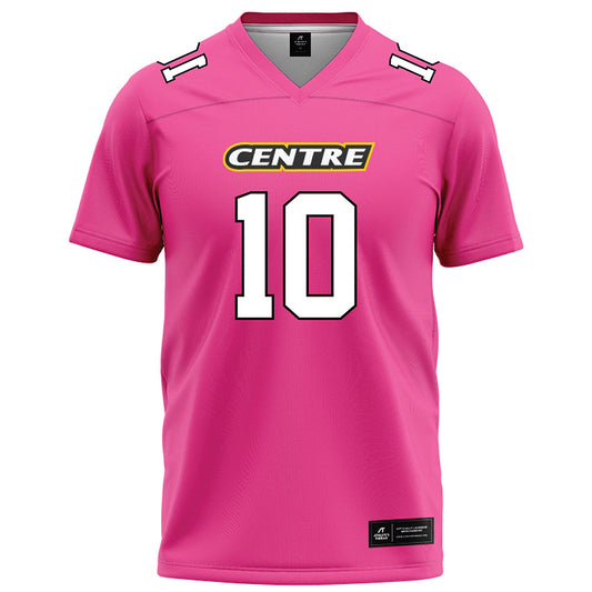 Centre College - NCAA Football : Jackson Henderson - Pink Football Jersey