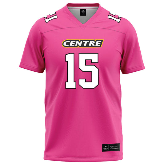 Centre College - NCAA Football : Riley Givens - Pink Football Jersey