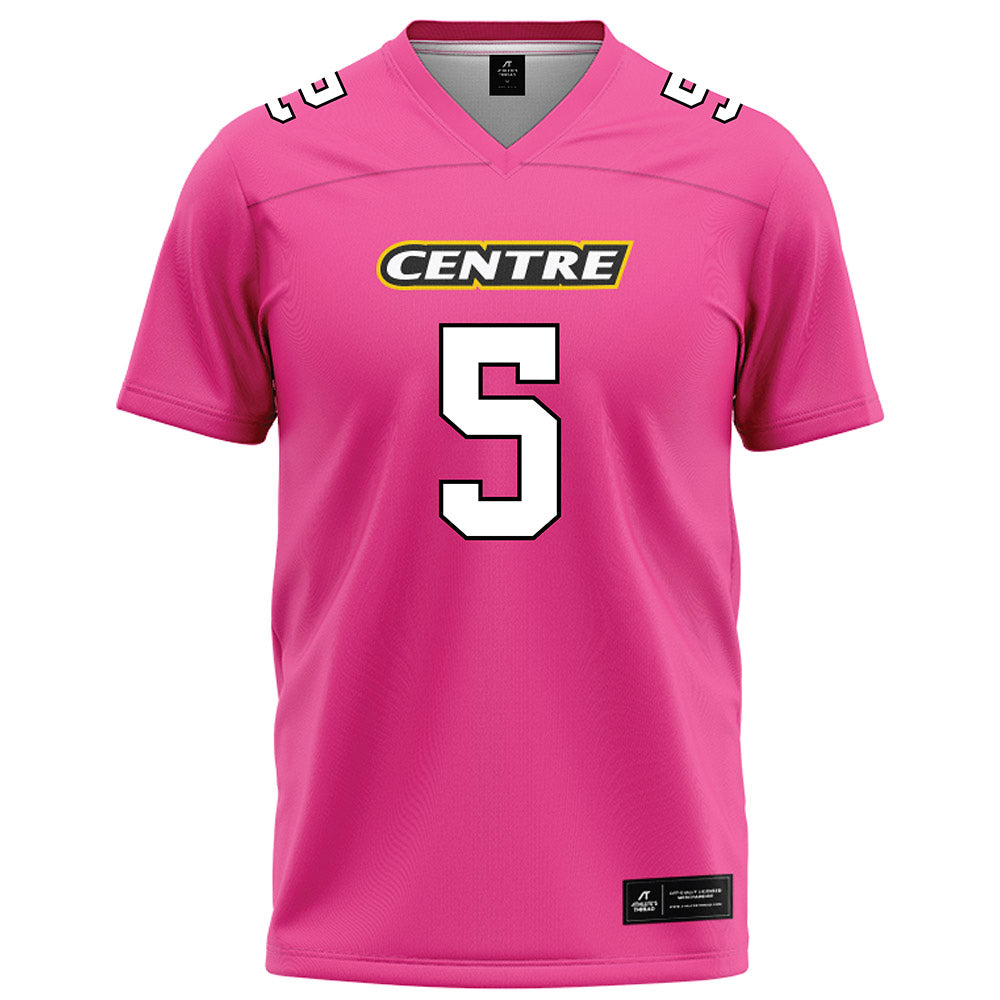 Centre College - NCAA Football : Bailey Rucker - Pink Football Jersey