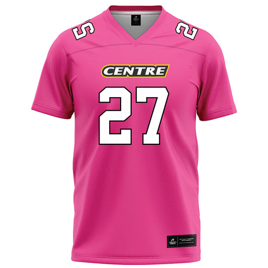 Centre College - NCAA Football : Austin Gentile - Pink Football Jersey