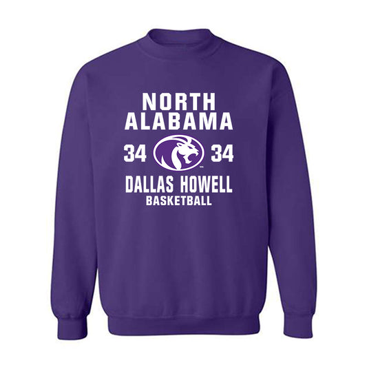 North Alabama - NCAA Men's Basketball : Dallas Howell - Crewneck Sweatshirt Classic Shersey