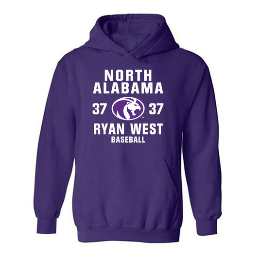 North Alabama - NCAA Baseball : Ryan West - Hooded Sweatshirt Classic Shersey