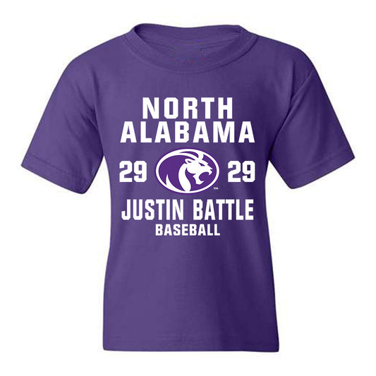 North Alabama - NCAA Baseball : Justin Battle - Youth T-Shirt Classic Shersey