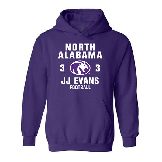 North Alabama - NCAA Football : Jj Evans - Hooded Sweatshirt Classic Shersey