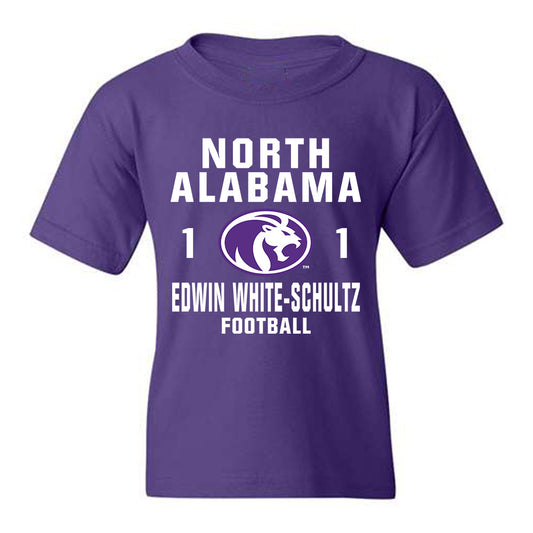 North Alabama - NCAA Football : Edwin White-Schultz - Youth T-Shirt Classic Shersey