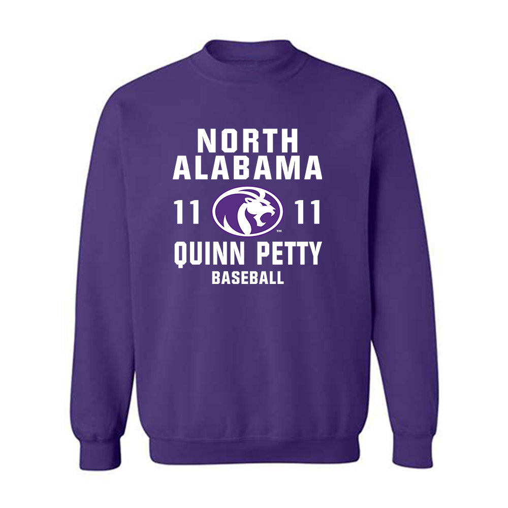 North Alabama - NCAA Baseball : Quinn Petty - Crewneck Sweatshirt Classic Shersey