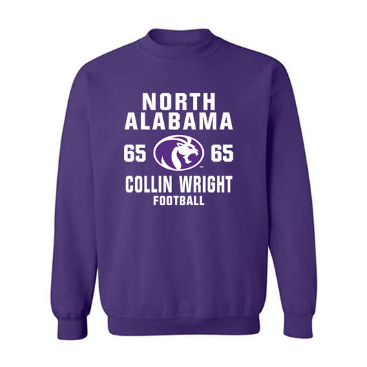 North Alabama - NCAA Football : Collin Wright - Crewneck Sweatshirt Classic Shersey