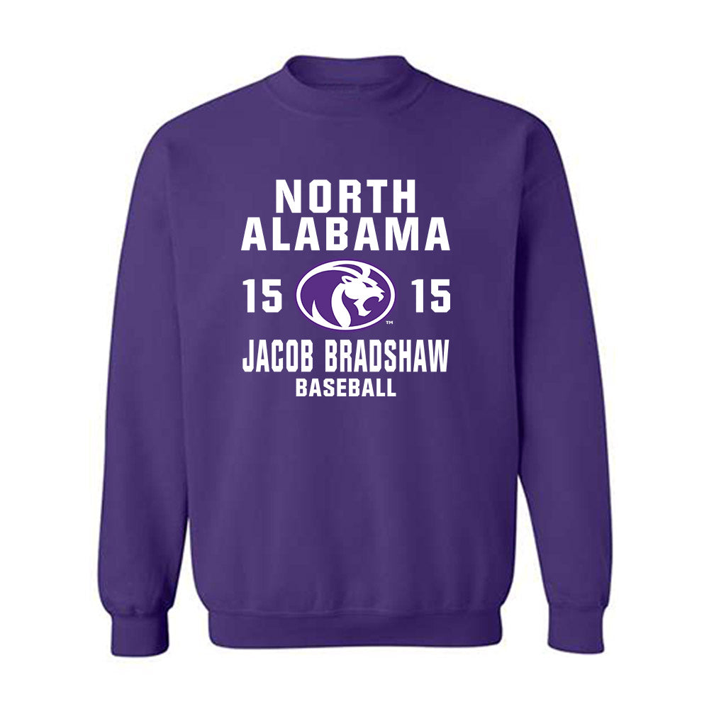 North Alabama - NCAA Baseball : Jacob Bradshaw - Crewneck Sweatshirt Classic Shersey