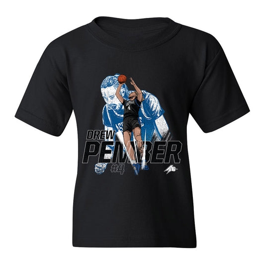 UNC Asheville - NCAA Men's Basketball : Drew Pember - Youth T-Shirt Individual Caricature